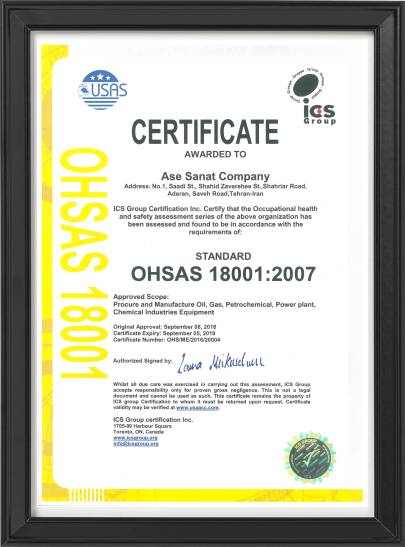 OHSAS 18001:2007 Occupational Health and Safety Certificate